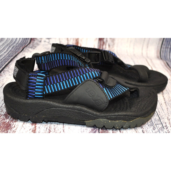 Teva Terradactyl Unisex Sandal Blue/Black Stiped Men's 4M Women's 6 - Picture 1 of 6